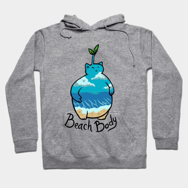 Beach Body Hoodie by StripedCactusArt